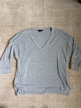 J. Crew Light Gray V-Neck Tee
